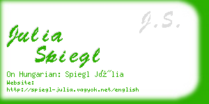 julia spiegl business card